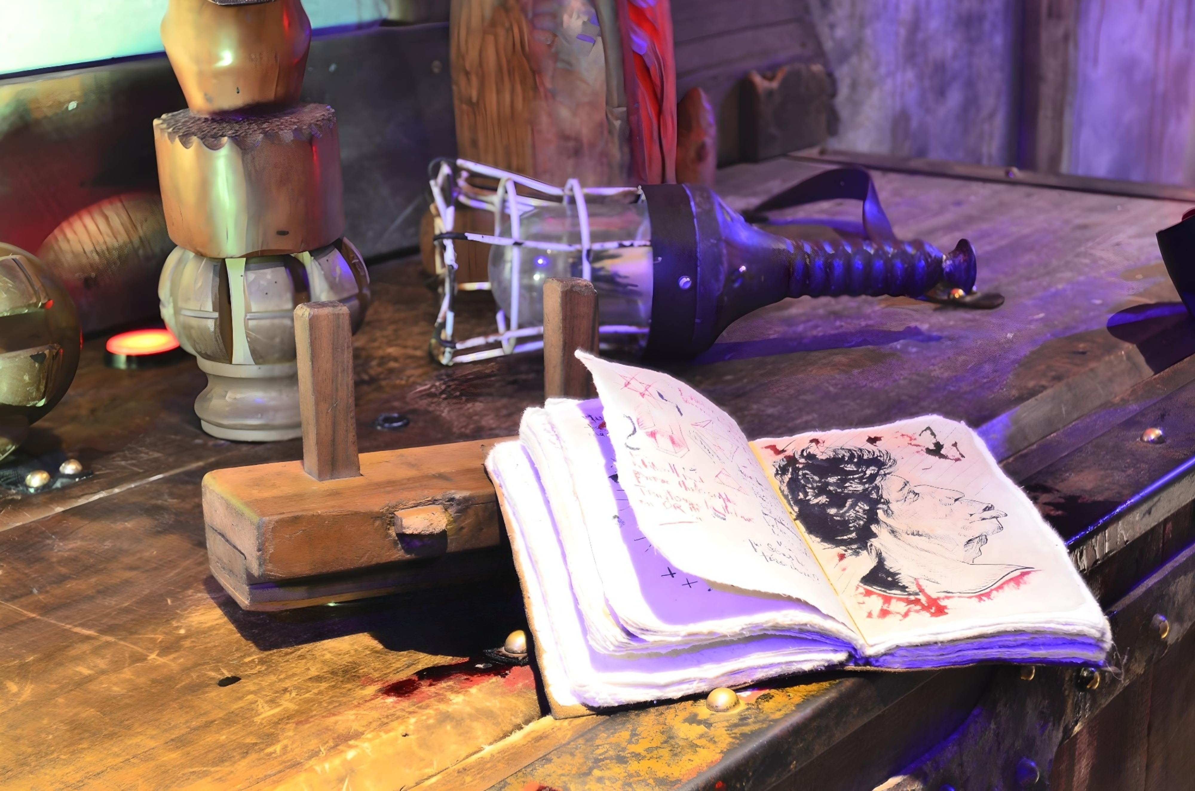 Décor immersif de l’escape game Ultimate Sacrifice près d’Annecy