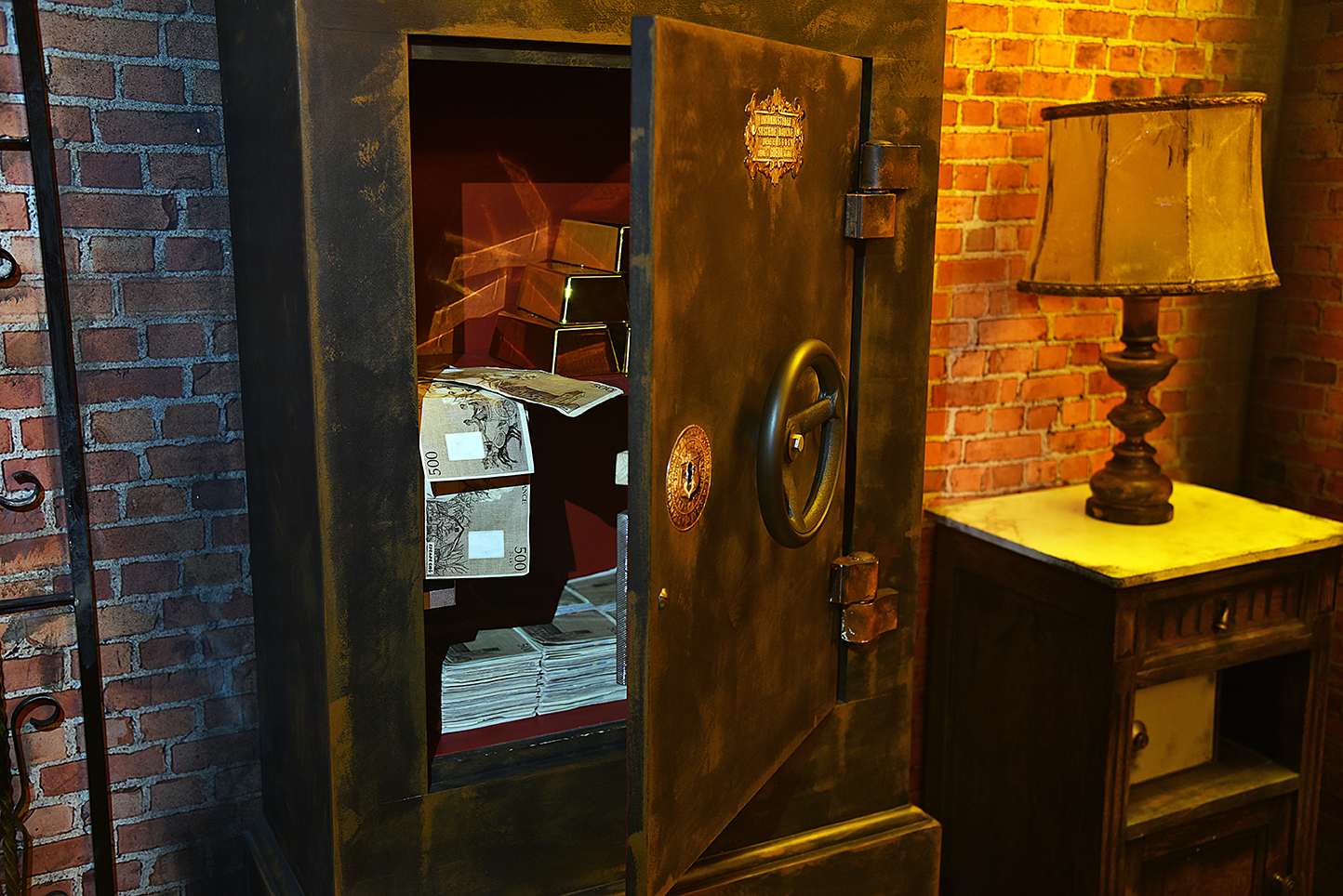 Coffre-fort de l’ancienne banque dans l’escape game The Bank près d’Annecy