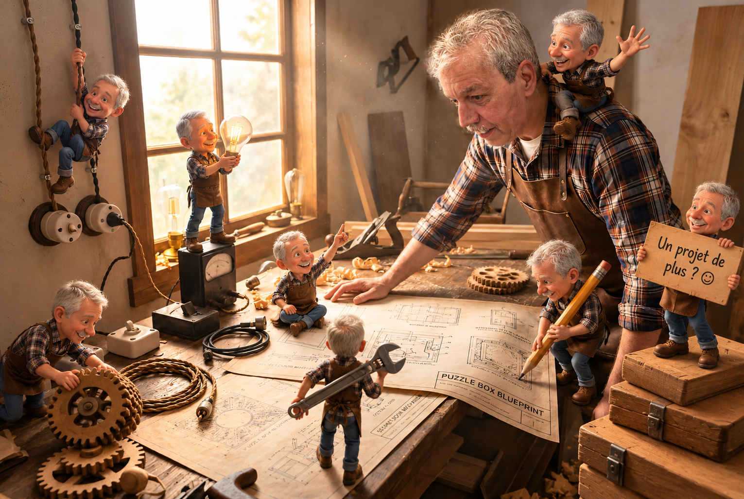 Dans l'atelier Escape Chô, la création de la 6ᵉ salle est déjà en cours.